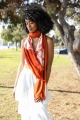 Rust-colored boho fashion scarf for wholesale
