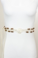 Sea shell macrame waist belt, a beachy chic accessory for summer outfits.