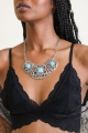 Favorite Pieces Boho Inspired Silver Collar With Turquoise Stone Necklace Wholesale Fast Shipping Low Minimum High Quality Jewelries 