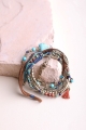 Cute Bohemian Style Stacked Mixed Bead Suede Stone Bracelet 