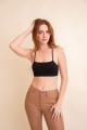 straight line bandeau bralette everyday wear nylon black wholesale supplier