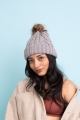 Trendy Stylish Winter Wear Cable Knit Beanie w/ Faux Fur Pom Wholesale Supplier High Quality Accessories Cheap Price Fast Shipping