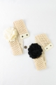 Stretchy crochet flower belt in white, wholesale accessory