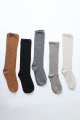 timeless classic knit calf socks soft texture black wholesale