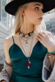 Turquoise Feather Fringe Multi-Layered Necklace – Boho Chic Accessory