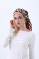 Vintage leopard print square scarf lightweight satin head and neck scarf 1