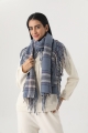 Vintage plaid tassel scarf women soft thick warm winter neck wrap shawl