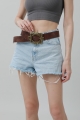 Vintage western geometric buckle belt     retro cowboy style