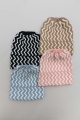 Zigzag knit beanies in all colors, perfect for winter fashion and cozy wear.