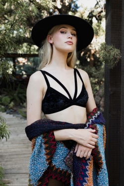 Crushed Velvet Strappy Bralette – Luxurious and Feminine