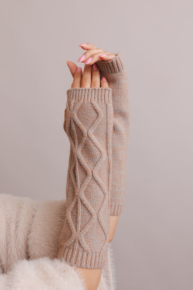 Cable knit arm warmers winter accessories