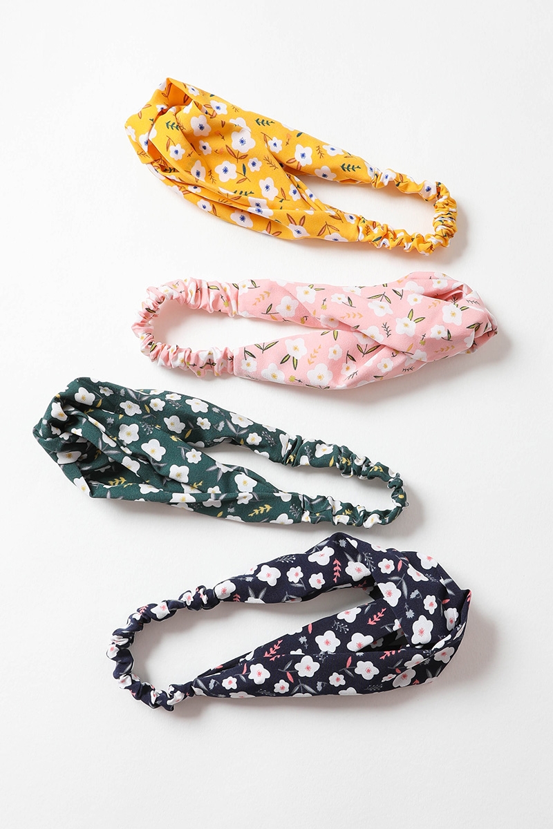 Latest Blossom Print Twist Headwrap in Bulk | Headwraps Wholesale Supplier | Leto Wholesale