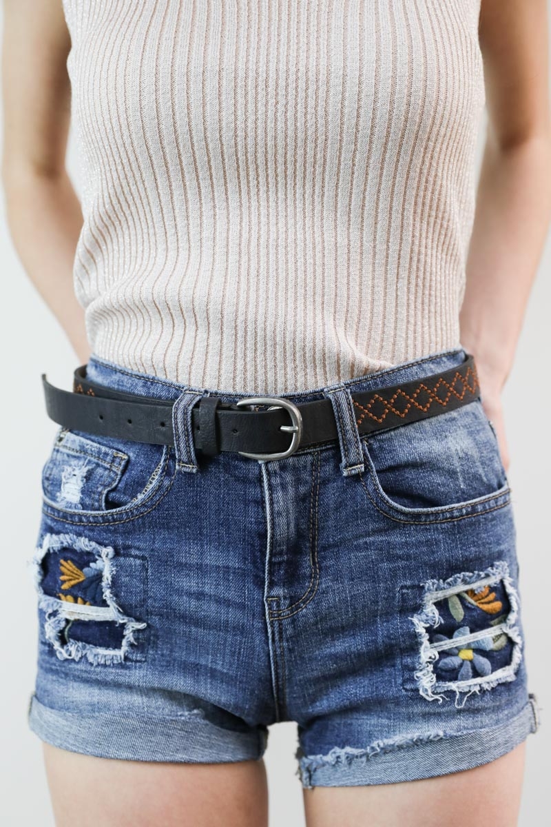 Leto Wholesale - Buy Skinny Punched Out Fashion Belt Wholesale | Fashion Belts Wholesale Dealer 