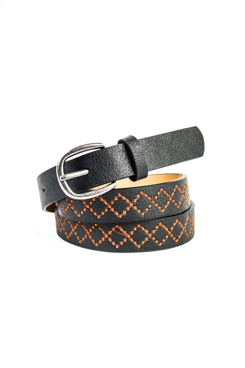 Skinny Punched Out Fashion Belt