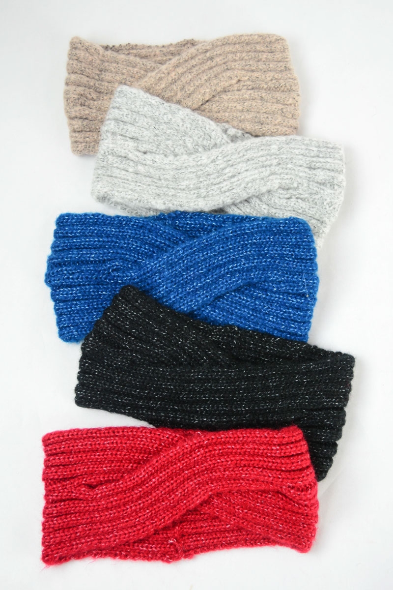 leto wholesale cross over knit headband cozy fashion women accessories head wrap