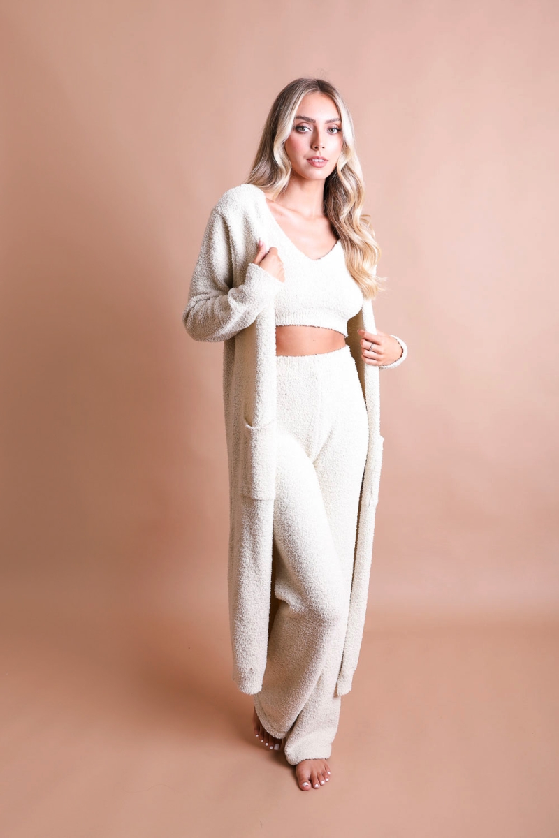 Ultra Comfy Cozy Boucle Lounge Set - Ultimate Relaxation in Stylish  Loungewear