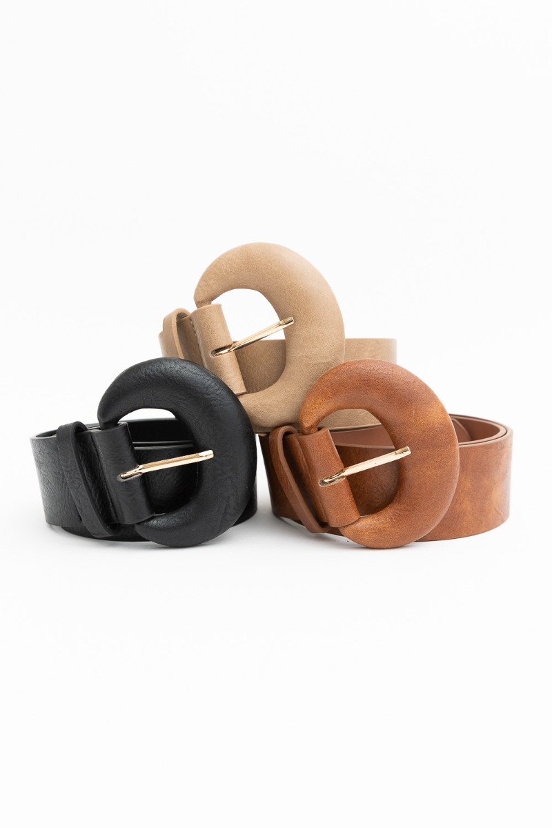 Weathered Leather Belt with D-Ring - Wholesale