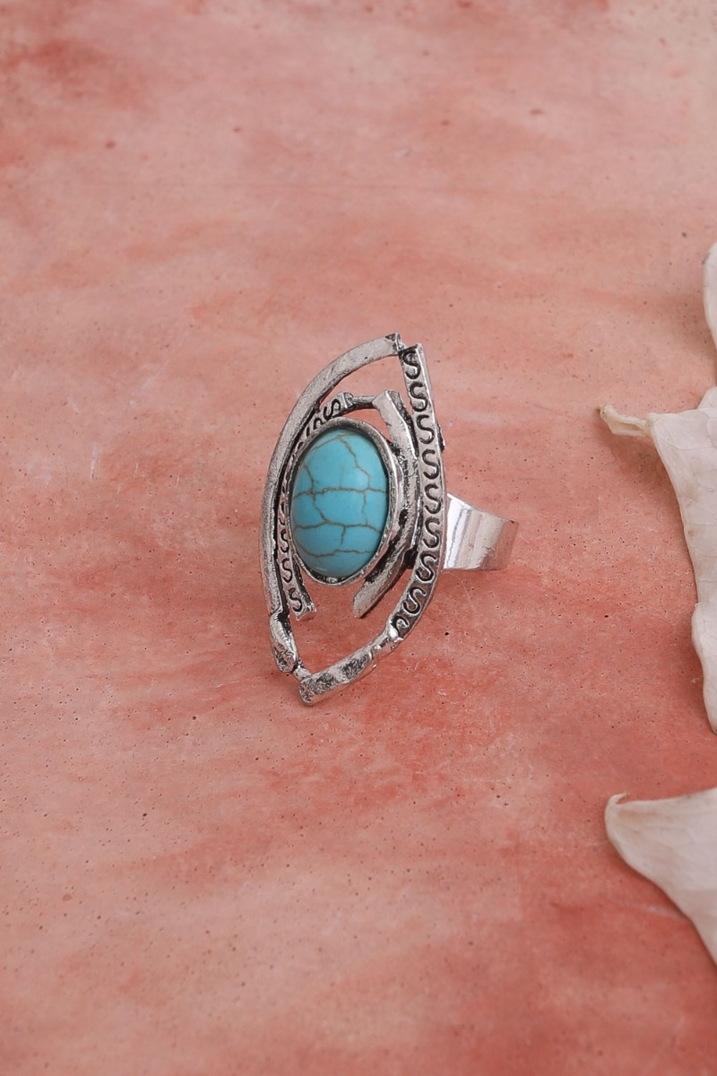 Western boho native turquoise ring statement jewelry