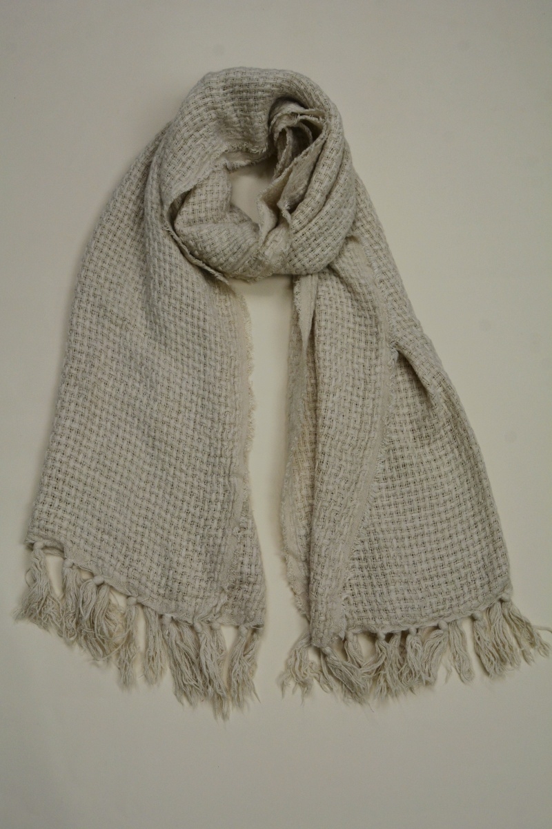 Women Waffle Knit Scarf Fringe Tassel Solid Soft Fashion Shawl Wrap