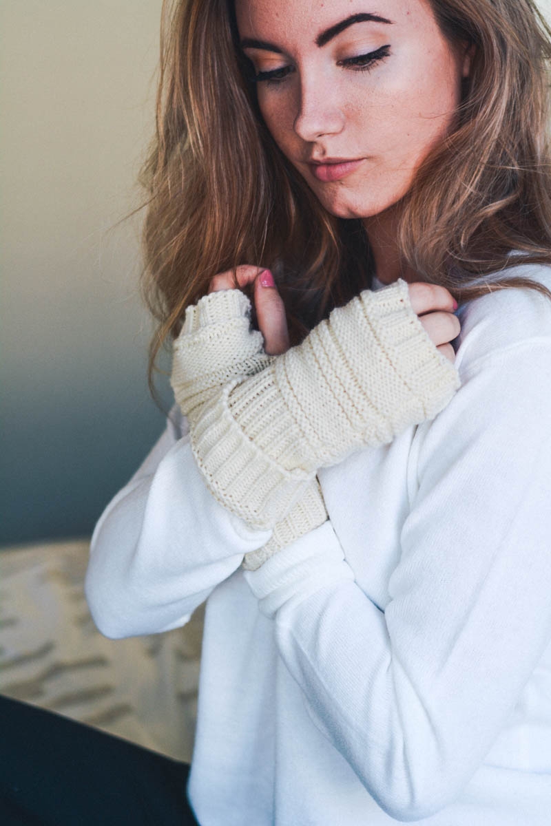 Ribbed Knit Arm Warmers