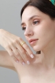 Architectural open band   geometric stacking ring