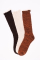 Autumn Vibes ribbed ruffle trim socks all color collection cozy fall