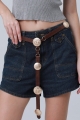 Bohemian vintage sun god waist belt ethnic style accessory for dresses and skirts