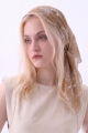 Boho floral embroidered triangle headscarf 1