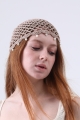 Boho pearl tassel crochet beanie lightweight hollow knit hat 5