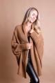 Camel Cozy Bat Sleeve Knit Cardigan