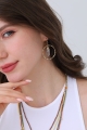 Charmed hoops  crystal drop earrings 3
