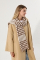 Classic houndstooth tassel scarf soft warm plaid women winter shawl