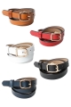 Classic skinny leather fashion belt wholesale packs of 6