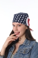 Classic us flag star stripe print square bandana scarf