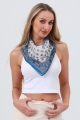 Colorblock print bandana lightweight   styling versatile 1