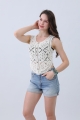 Crochet cotton vest top     boho lace sleeveless design