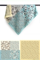Dualtone gingham floral bandana     reversible silky square scarf 2