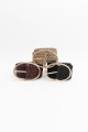 Elegant braided design with distinctive oval buckle 