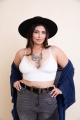 Feminine waistband loop lace brami for plus-size modern layering looks.