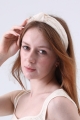 Floral embroidered cotton knotted headband stylish wide hair accessory