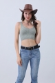 Floral punch out belt with round buckle wholesale packs of 6 3