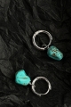 Freeform  irregular turquoise stone earrings