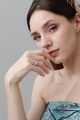 Freeform circle band   asymmetric statement ring