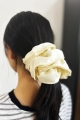 French retro scrunchies luxe satin hair ties for women