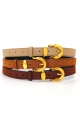 Golden horseshoe suede belt