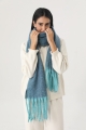 Gradient tassel knit scarf soft warm winter wrap shawl