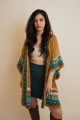 Kachina design cozy cardigan     boho chic essential