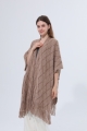 Knitted tassel shawl cardigan warm open front poncho wrap