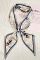 Lightweight botanical pattern satin bandana 5