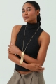 Long tassel pendant necklace for women elegant daily style